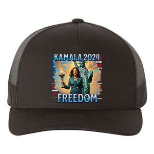 Kamala Harris 2024 For President Campaign Lady Liberty Torch Yupoong Adult 5-Panel Trucker Hat