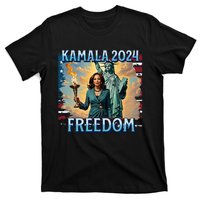 Kamala Harris 2024 For President Campaign Lady Liberty Torch T-Shirt