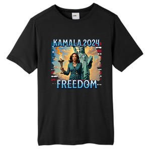 Kamala Harris 2024 For President Campaign Lady Liberty Torch Tall Fusion ChromaSoft Performance T-Shirt