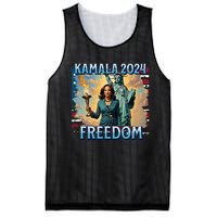 Kamala Harris 2024 For President Campaign Lady Liberty Torch Mesh Reversible Basketball Jersey Tank