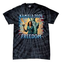 Kamala Harris 2024 For President Campaign Lady Liberty Torch Tie-Dye T-Shirt