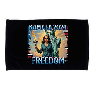 Kamala Harris 2024 For President Campaign Lady Liberty Torch Microfiber Hand Towel