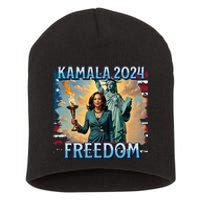 Kamala Harris 2024 For President Campaign Lady Liberty Torch Short Acrylic Beanie