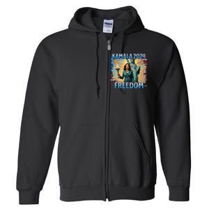 Kamala Harris 2024 For President Campaign Lady Liberty Torch Full Zip Hoodie