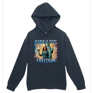 Kamala Harris 2024 For President Campaign Lady Liberty Torch Urban Pullover Hoodie