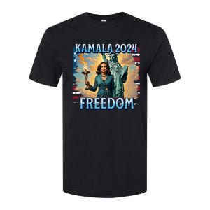 Kamala Harris 2024 For President Campaign Lady Liberty Torch Softstyle CVC T-Shirt