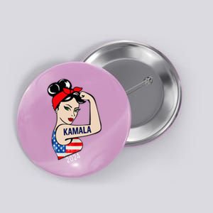 Kamala Harris 2024 President Women Funny America Flag Vote Button