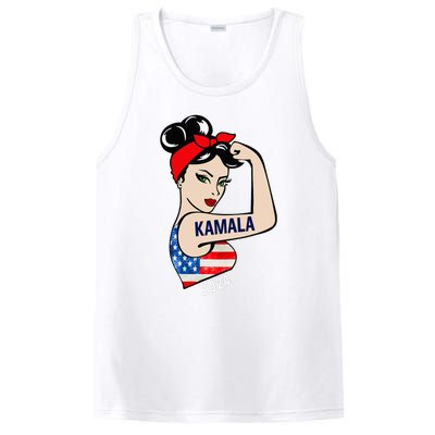 Kamala Harris 2024 President Women Funny America Flag Vote PosiCharge Competitor Tank