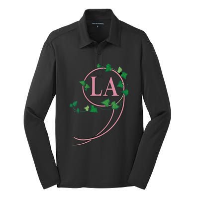 Kamala Harris 2024 President Comma La Silk Touch Performance Long Sleeve Polo