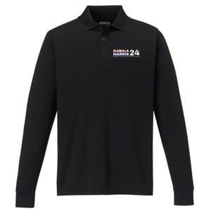 Kamala Harris 2024 Time To Move Forward Performance Long Sleeve Polo