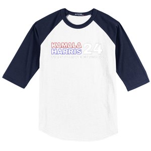 Kamala Harris 2024 Time To Move Forward Baseball Sleeve Shirt