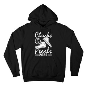 Kamala Harris 2024 Usa Election Chucks And Pearls 2024 Gift Hoodie