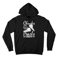 Kamala Harris 2024 Usa Election Chucks And Pearls 2024 Gift Hoodie