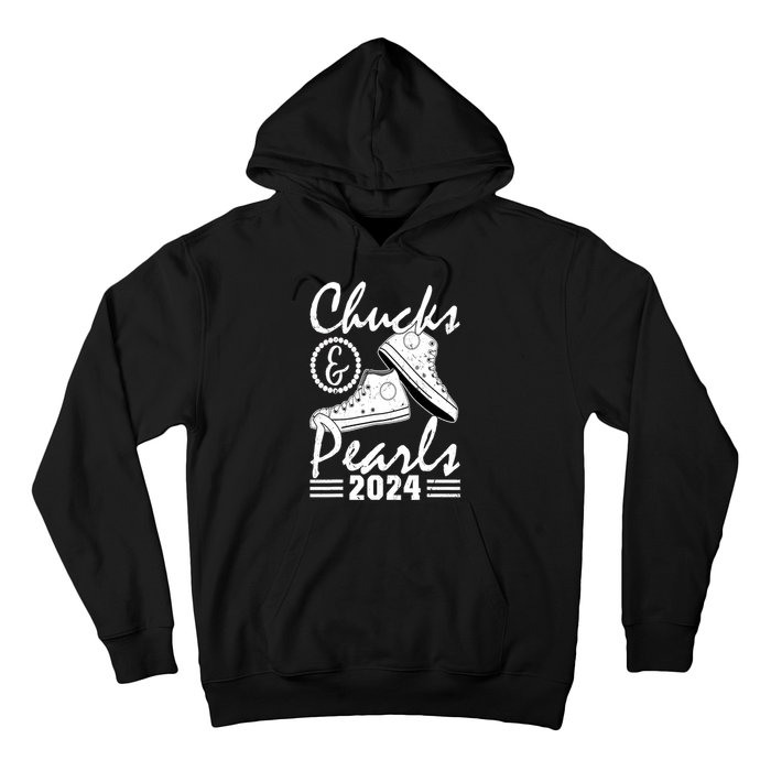 Kamala Harris 2024 Usa Election Chucks And Pearls 2024 Gift Hoodie