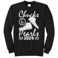 Kamala Harris 2024 Usa Election Chucks And Pearls 2024 Gift Sweatshirt