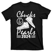 Kamala Harris 2024 Usa Election Chucks And Pearls 2024 Gift T-Shirt