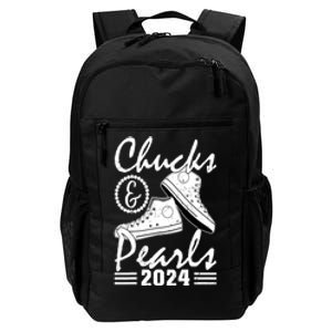 Kamala Harris 2024 Usa Election Chucks And Pearls 2024 Gift Daily Commute Backpack