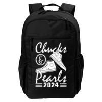 Kamala Harris 2024 Usa Election Chucks And Pearls 2024 Gift Daily Commute Backpack