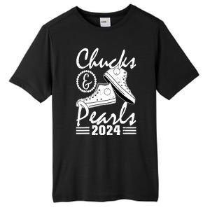 Kamala Harris 2024 Usa Election Chucks And Pearls 2024 Gift Tall Fusion ChromaSoft Performance T-Shirt