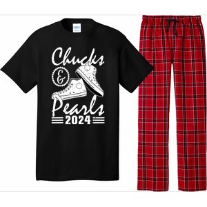 Kamala Harris 2024 Usa Election Chucks And Pearls 2024 Gift Pajama Set