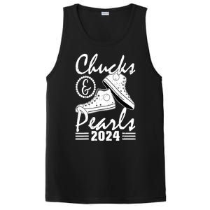 Kamala Harris 2024 Usa Election Chucks And Pearls 2024 Gift PosiCharge Competitor Tank