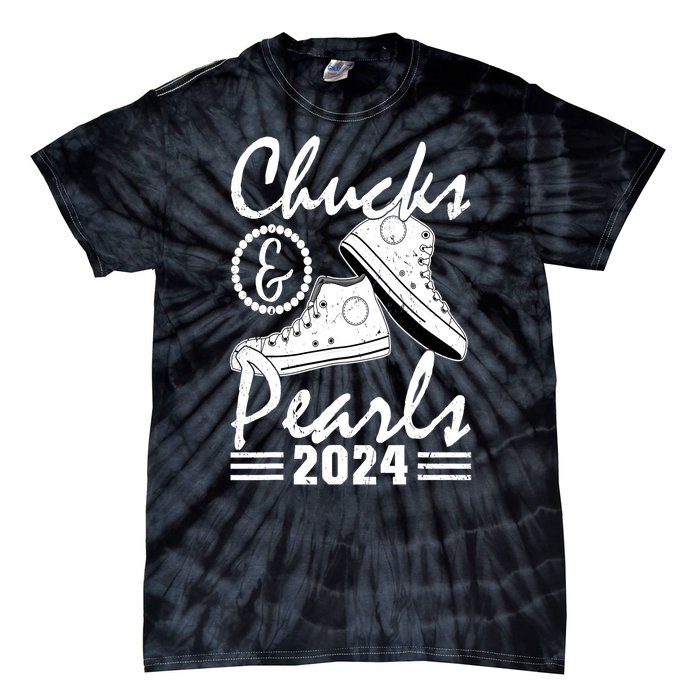 Kamala Harris 2024 Usa Election Chucks And Pearls 2024 Gift Tie-Dye T-Shirt