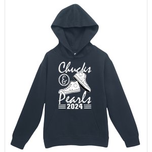 Kamala Harris 2024 Usa Election Chucks And Pearls 2024 Gift Urban Pullover Hoodie