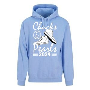 Kamala Harris 2024 Usa Election Chucks And Pearls 2024 Gift Unisex Surf Hoodie