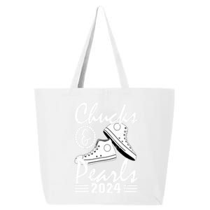 Kamala Harris 2024 Usa Election Chucks And Pearls 2024 Gift 25L Jumbo Tote