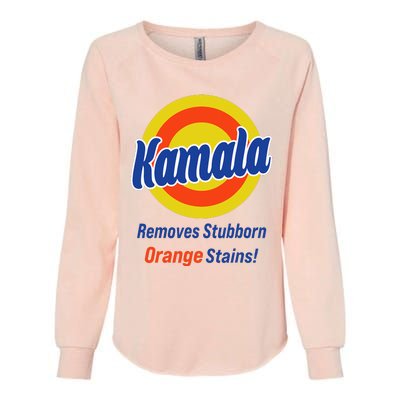 Kamala Harris 2024 Removes Stubborn Orange Stains Womens California Wash Sweatshirt