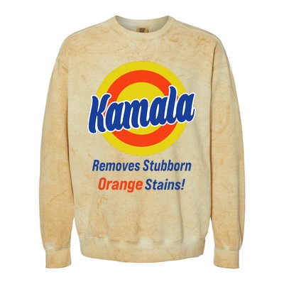 Kamala Harris 2024 Removes Stubborn Orange Stains Colorblast Crewneck Sweatshirt