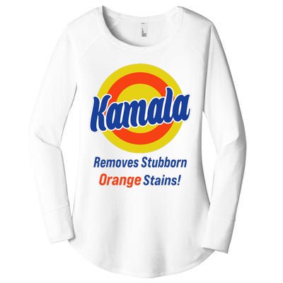 Kamala Harris 2024 Removes Stubborn Orange Stains Women's Perfect Tri Tunic Long Sleeve Shirt