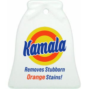 Kamala Harris 2024 Removes Stubborn Orange Stains Ceramic Bell Ornament