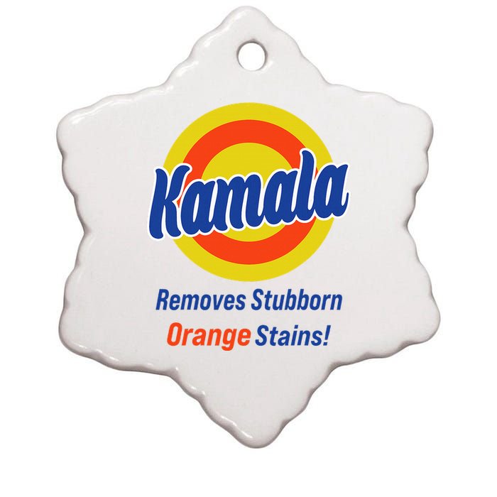 Kamala Harris 2024 Removes Stubborn Orange Stains Ceramic Star Ornament