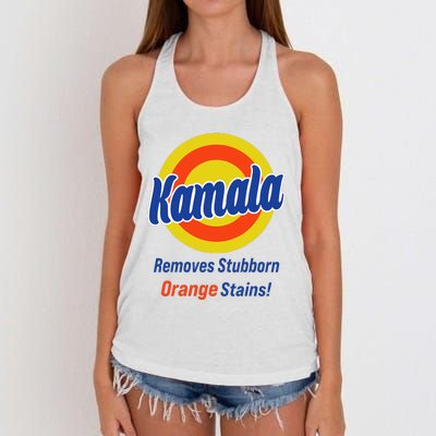 Kamala Harris 2024 Removes Stubborn Orange Stains Women's Knotted Racerback Tank