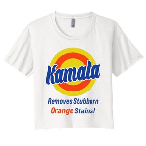 Kamala Harris 2024 Removes Stubborn Orange Stains Women's Crop Top Tee