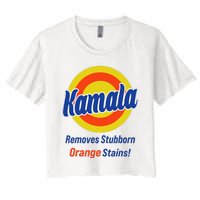 Kamala Harris 2024 Removes Stubborn Orange Stains Women's Crop Top Tee