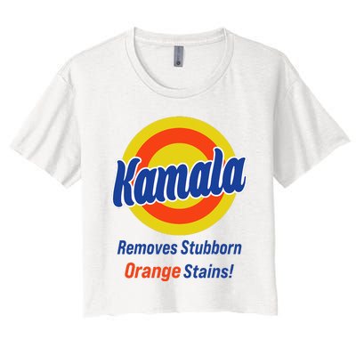 Kamala Harris 2024 Removes Stubborn Orange Stains Women's Crop Top Tee