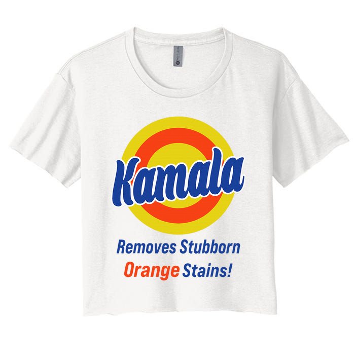 Kamala Harris 2024 Removes Stubborn Orange Stains Women's Crop Top Tee