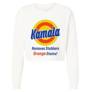 Kamala Harris 2024 Removes Stubborn Orange Stains Cropped Pullover Crew