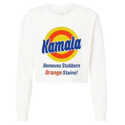 Kamala Harris 2024 Removes Stubborn Orange Stains Cropped Pullover Crew