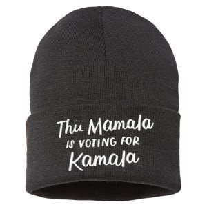 Kamala Harris 2020 Quote This Mamala Is Voting For Kamala Sustainable Knit Beanie