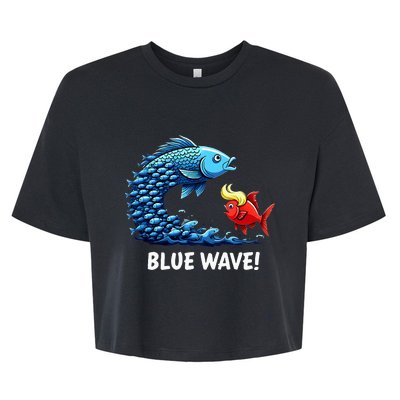 Kamala Harris 2024 Blue Wave Bella+Canvas Jersey Crop Tee