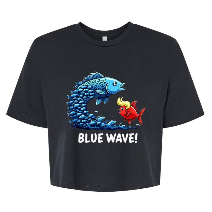 Kamala Harris 2024 Blue Wave Bella+Canvas Jersey Crop Tee