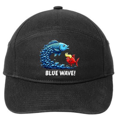 Kamala Harris 2024 Blue Wave 7-Panel Snapback Hat