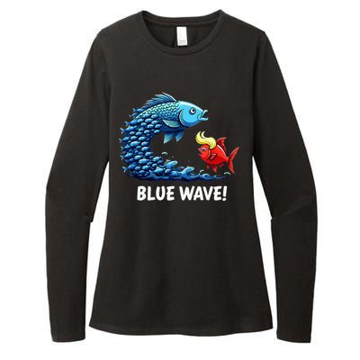 Kamala Harris 2024 Blue Wave Womens CVC Long Sleeve Shirt