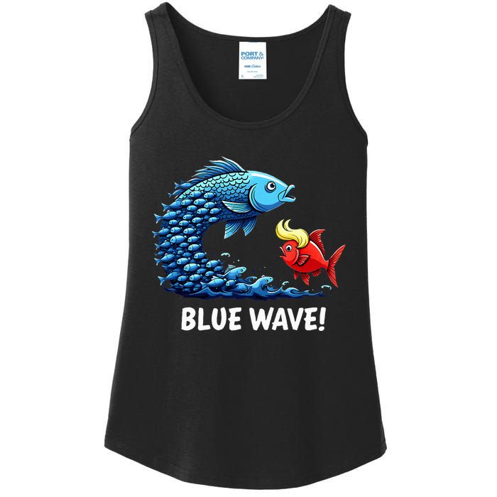 Kamala Harris 2024 Blue Wave Ladies Essential Tank