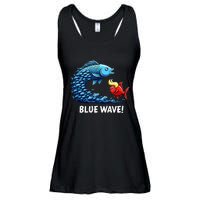 Kamala Harris 2024 Blue Wave Ladies Essential Flowy Tank