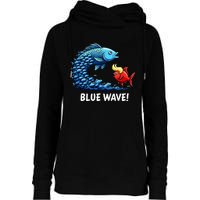 Kamala Harris 2024 Blue Wave Womens Funnel Neck Pullover Hood