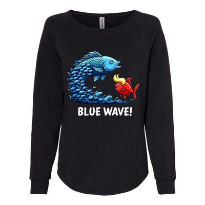 Kamala Harris 2024 Blue Wave Womens California Wash Sweatshirt